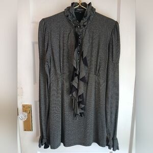 Vertigo Paris Victorian Ruffled Button-down Blouse - l